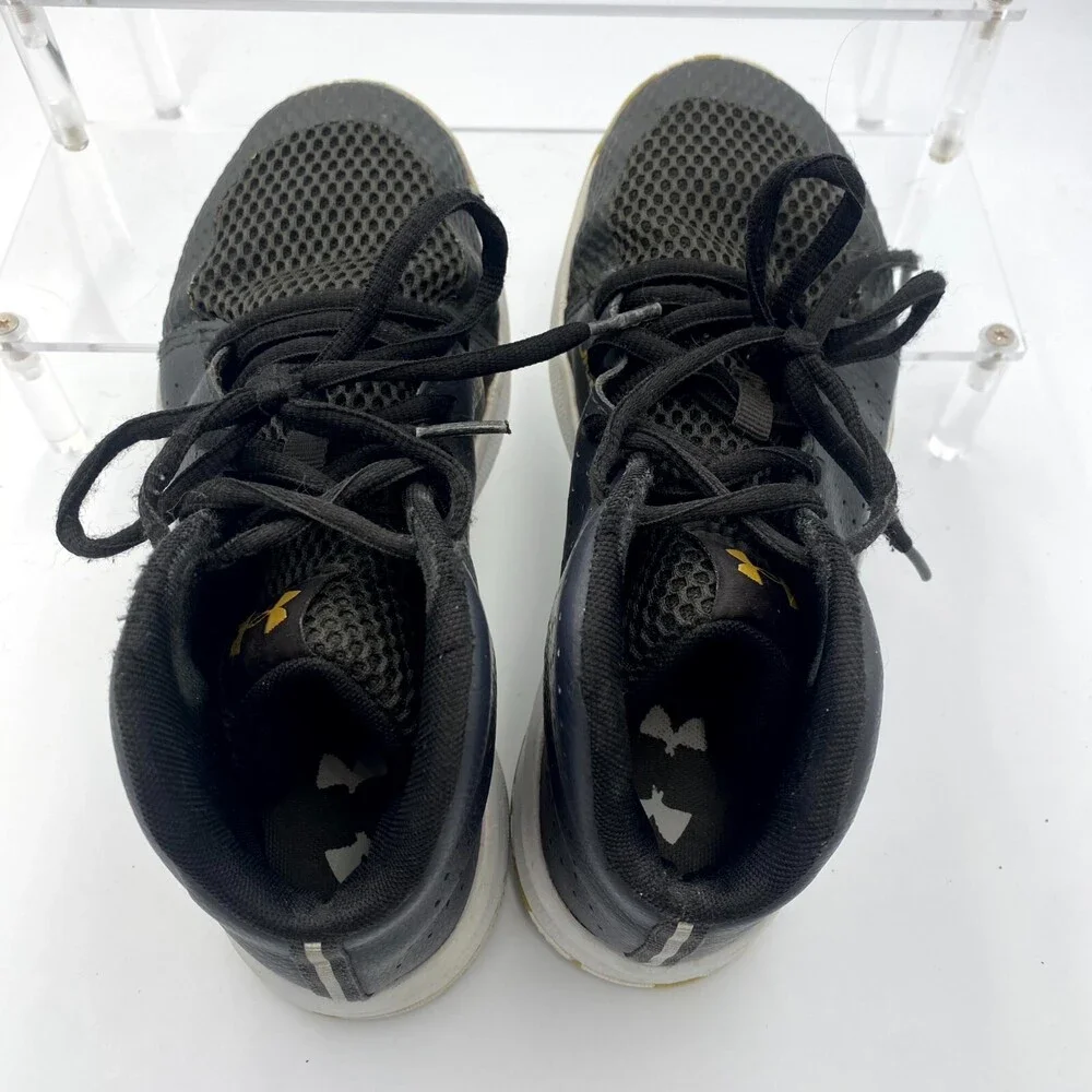 Under Armour Jet 2019 3022122-103 Youth 3 Sneakers Black Mesh Basketball Shoes